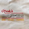 Nick's House of Ribs white shirt