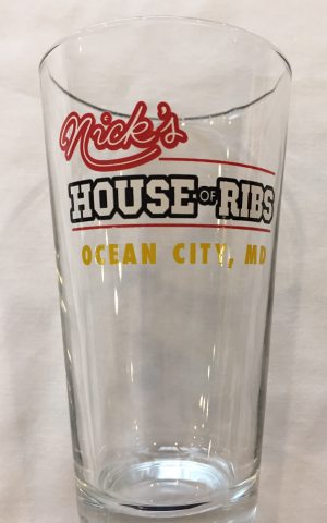 Nick's House of Ribs glass