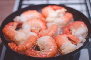 Shrimp in a pan